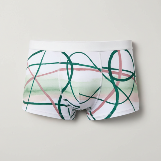 Boxer Abstract Emerald & Rose