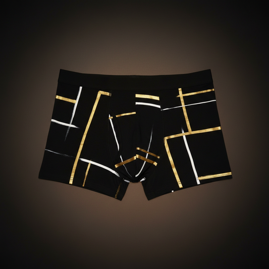 Boxer Abstract Gold & White