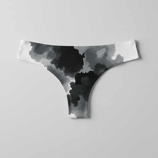 Tanga Abstract anthracite et blanc