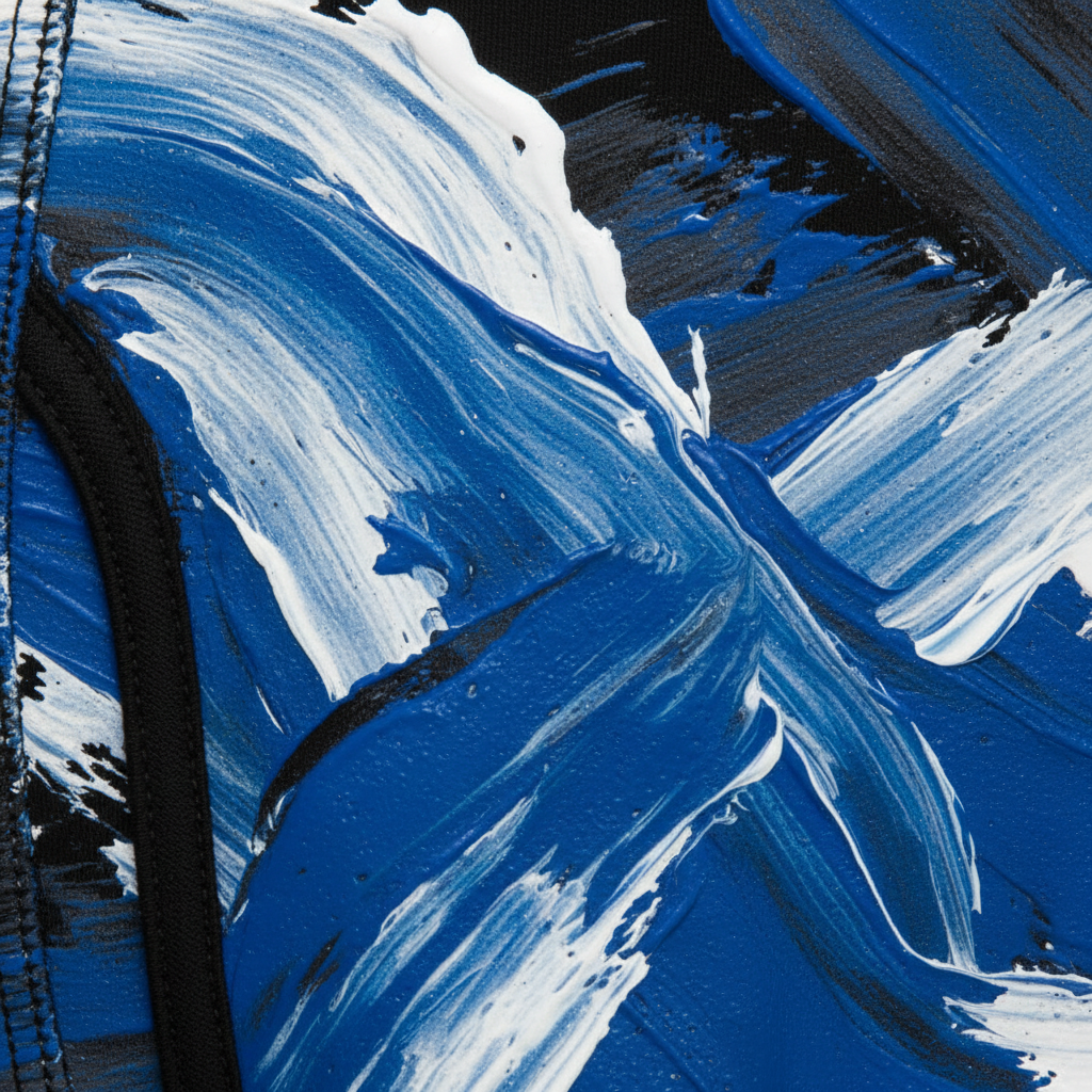 Detalle pintura boxer azul