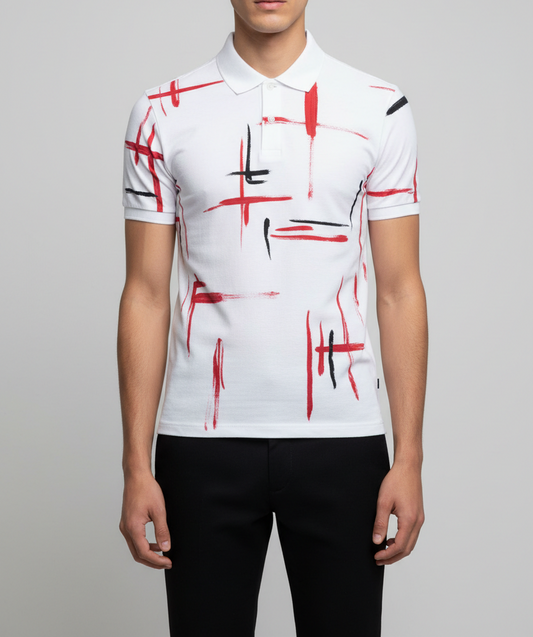 Polo Typographie Carmin