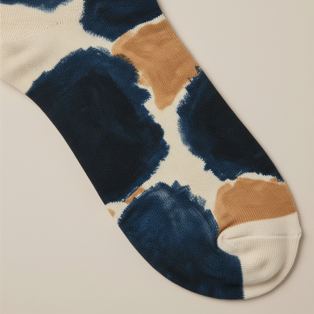 Blob Socks Midnight & Amber — detalle inferior