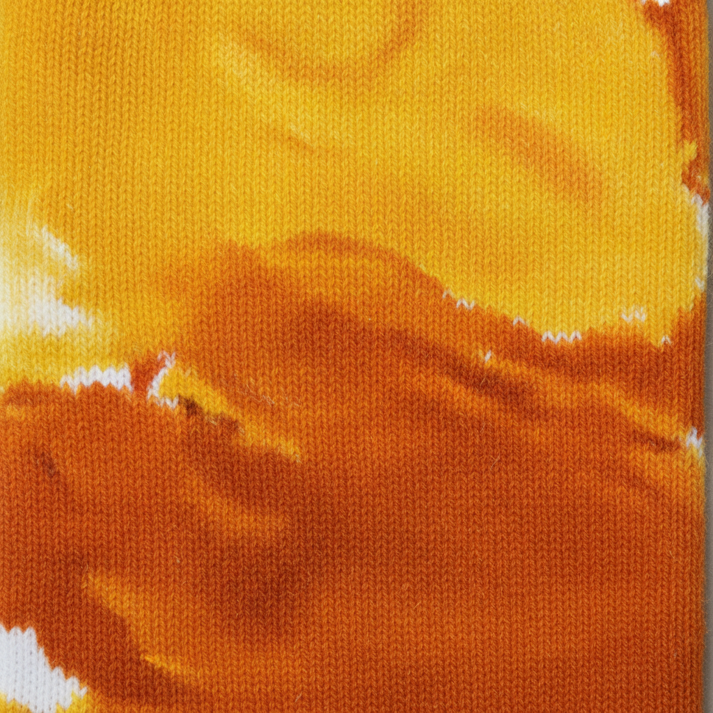 Blob Socks Saffron & Amber — detalle tejido