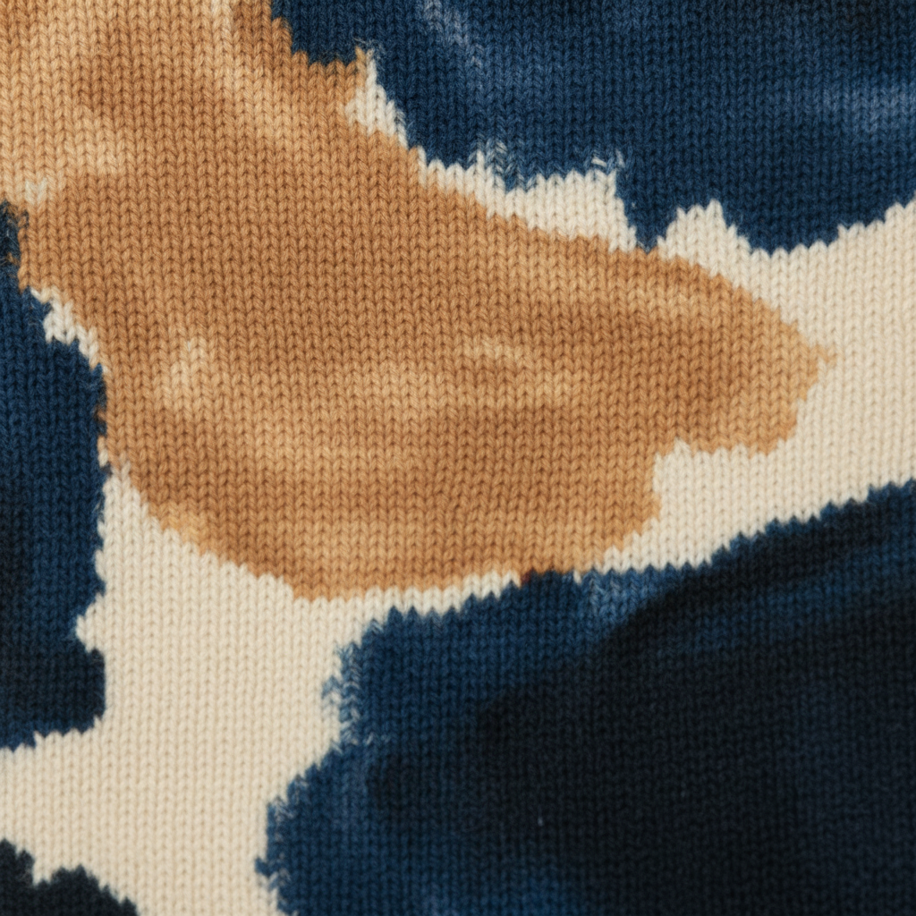 Blob Socks Midnight & Amber — detalle tejido