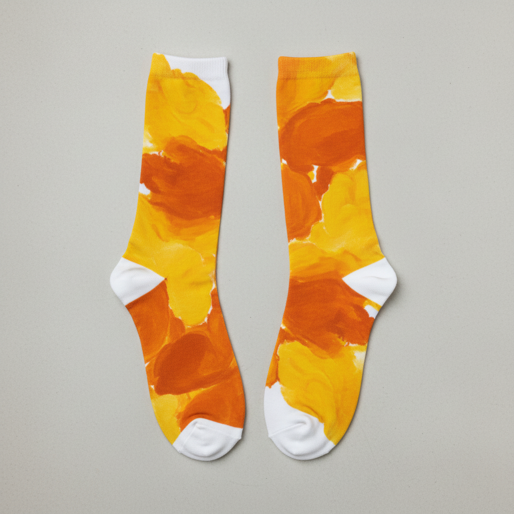 Blob Socks — Saffron & Amber